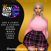 [RZN] Sorority Campus Sweater Skirt Set Pink UNPACKER