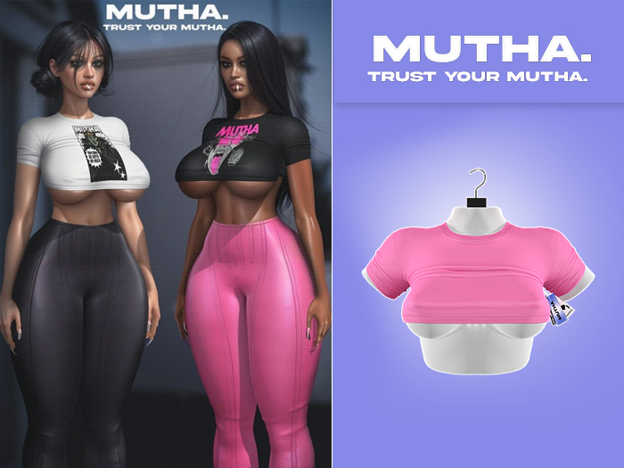 MUTHA. Kendra Worn Crop - Gum [UNPACK]