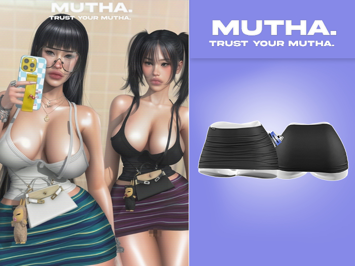 MUTHA. Lolli Mini Skirt - Pitch [UNPACK]