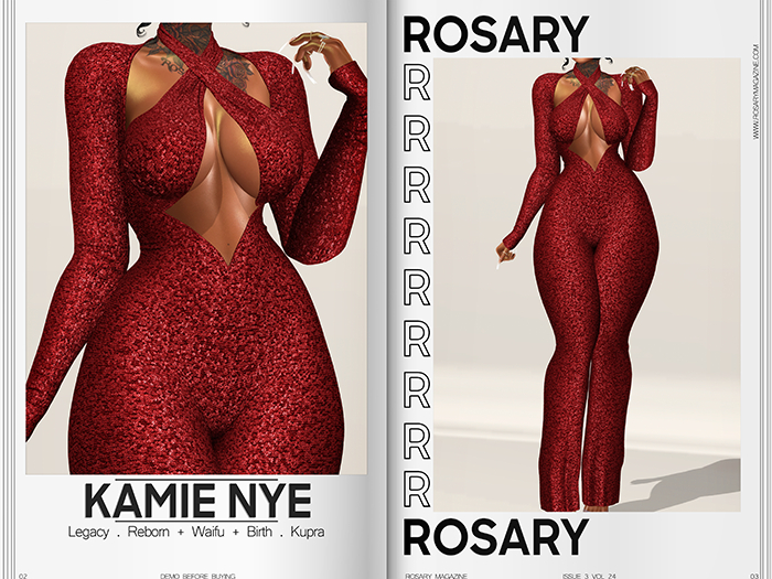 Rosary. Kamie . NYE Red