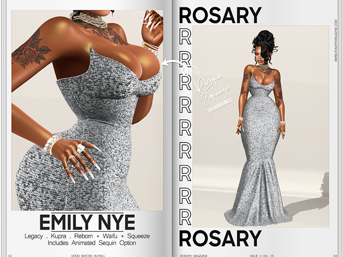 Rosary. Emily . NYE Silver