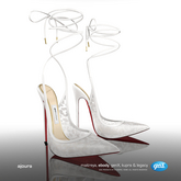 [Gos] Ajoura Laced Slingbacks - White
