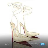 [Gos] Ajoura Laced Slingbacks - Pearl Sorbet