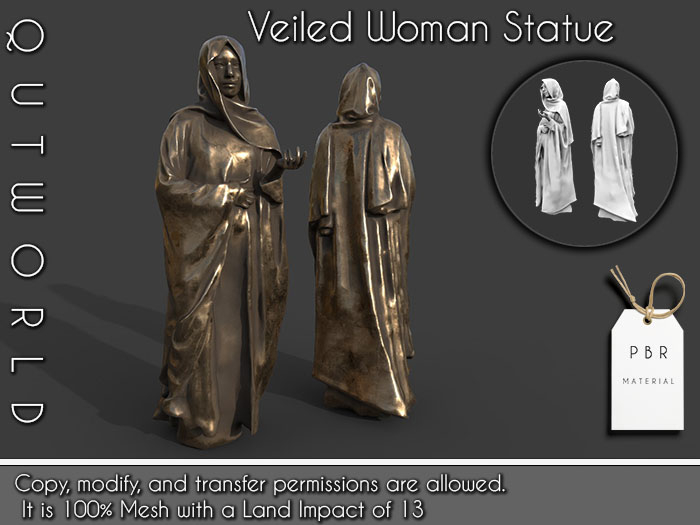 .::QUTWORLDT Veiled Woman Statue_PBR::.FP 