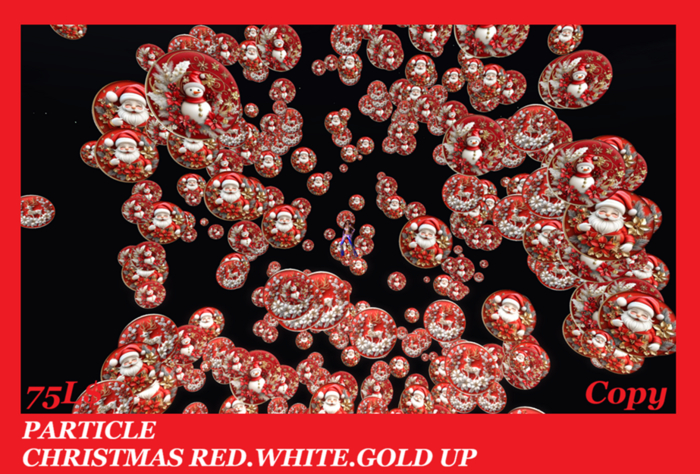 PARTICLE CHRISTMAS RED.WHITE.GOLD UP