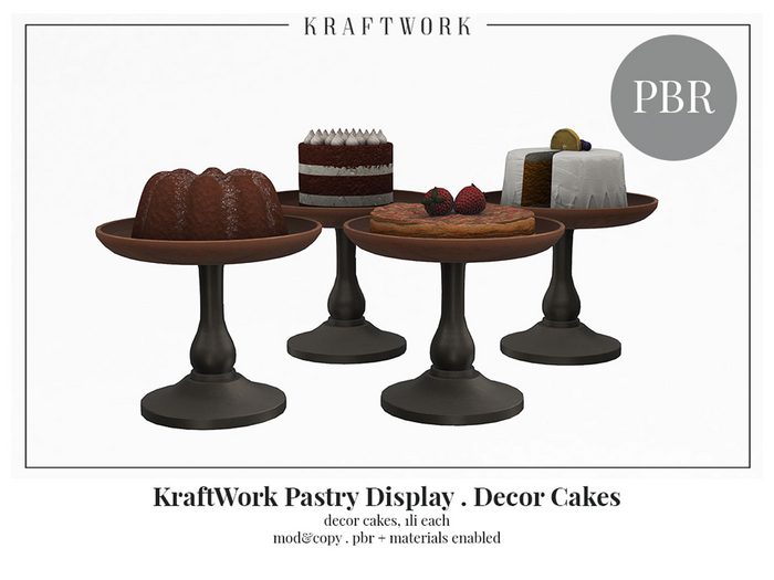 KraftWork Pastry Display . Decor Cakes (Add Me)