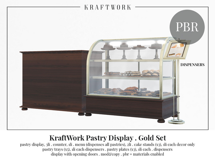KraftWork Pastry Display . Gold Set (Add Me)