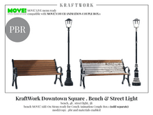 KraftWork Downtown Square . Bench & Street Light (Add Me)