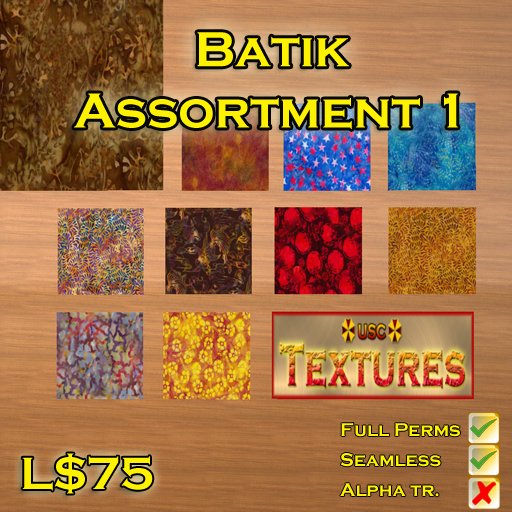 USC Textures - Batik Assortment 1