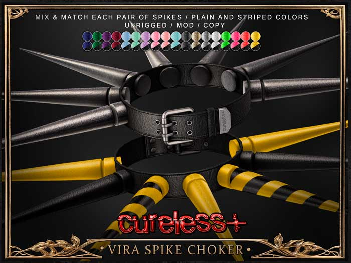 CURELESS[+] Vira Spike Choker // UNRIGGED
