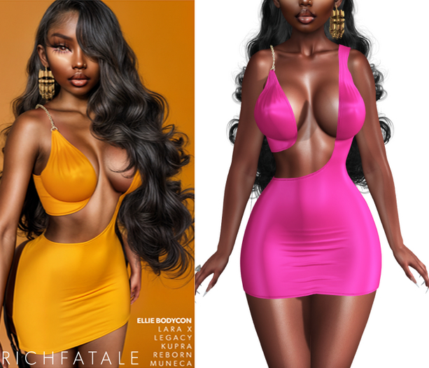 $RICH FATALE - ELLE SILK BODYCON - DOLL