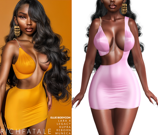 $RICH FATALE - ELLE SILK BODYCON - BUBBLEGUM