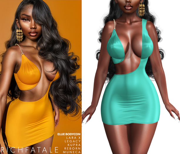 $RICH FATALE - ELLE SILK BODYCON - AQUAMARINE
