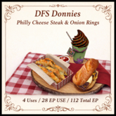 DFS Donnies Philly Cheese Steak & Onion Rings - 112 EP - ACTUAL