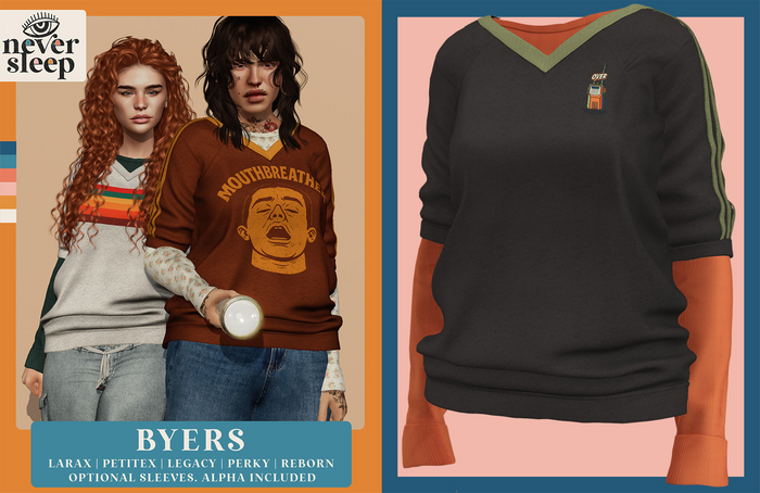 Never Sleep // Byers Top // Dustin