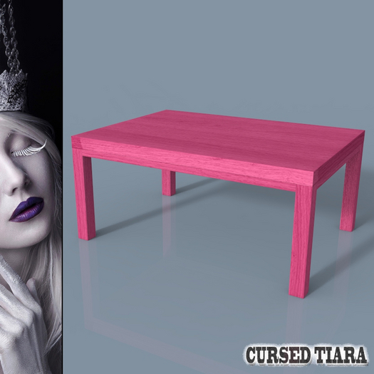 Pink Wooden Coffee Table