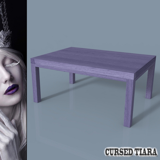 Purple Wooden Coffee Table