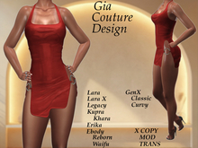 "GCD" Cardi Silk Dress Red