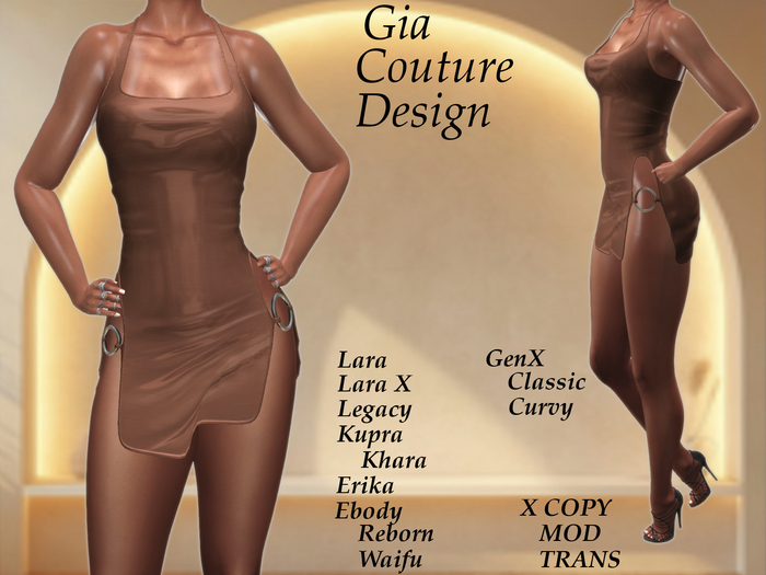"GCD" Cardi Silk Dress Salmon