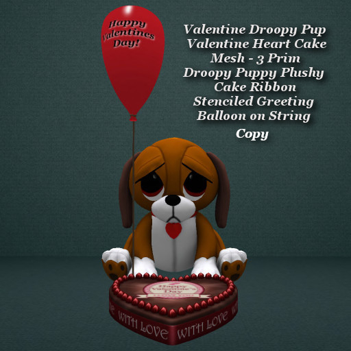 Valentine Droopy Pup & Cake1