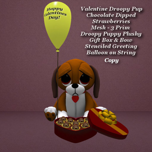 Valentine Droopy Pup & Chocolates1