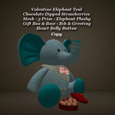 Valentine Elephant & Chocolates1 Teal