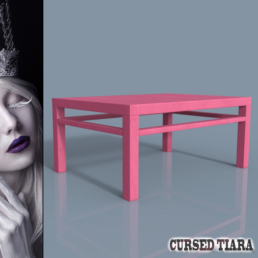 Pink Wooden Table