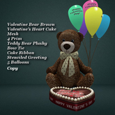Valentine Bear with Cake Brown1