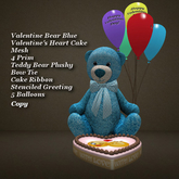 Valentine Bear with Cake Blue1