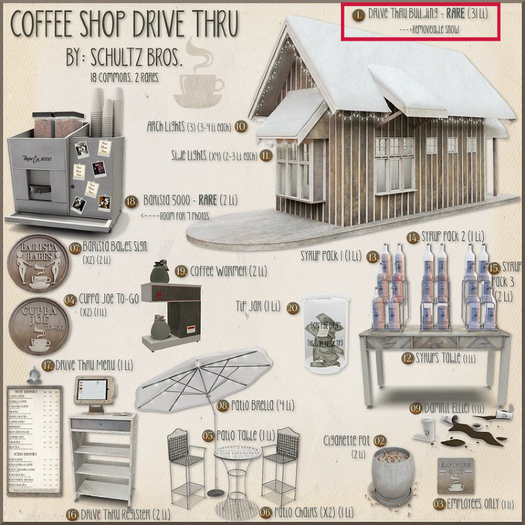 Schultz Bros. 01. Drive Thru Building - RARE