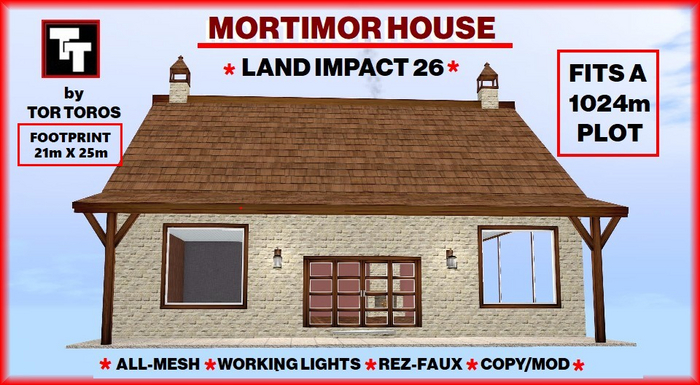 MORTIMOR HOUSE 26Li (Boxed)  LOW PRIM HOUSE
