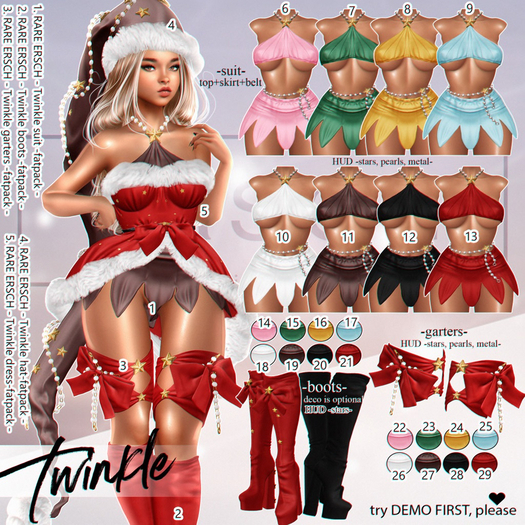03. ERSCH - Twinkle {Reborn} garters RARE