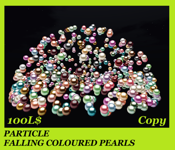 PARTICLE FALLING COLOURED PEARLS