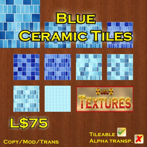 USC Textures - Blue Ceramic Tiles