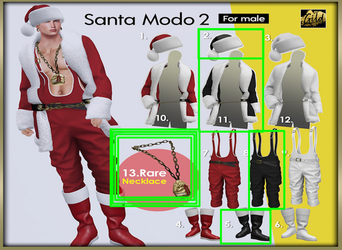 legacy(m/A) [Gild] Santa mode2_ BLACK +RARE FULL SET (5 items)