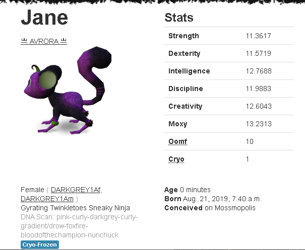 Mossm Cryo Pod - Jane