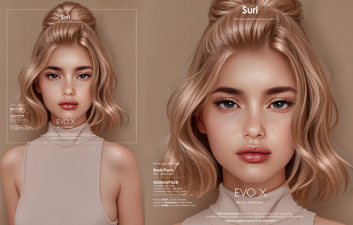 DeeTaleZ *SKINS - FATPACK* lel EVOX - Suri - ALL TONES + ADDON