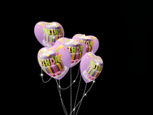 Balloons Happy Birthday cake 