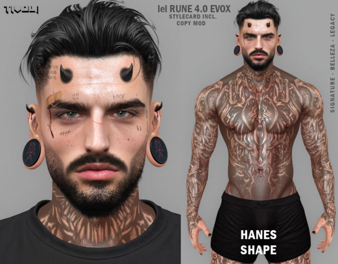 -Tivoli inc - RUNE Shape Lelutka RUNE head 4.0 evox