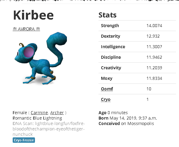 Mossm Cryo Pod - Kirbee