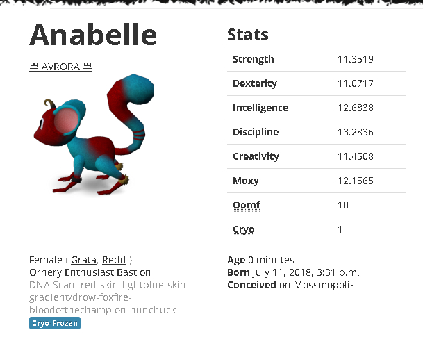 Mossm Cryo Pod - Anabelle