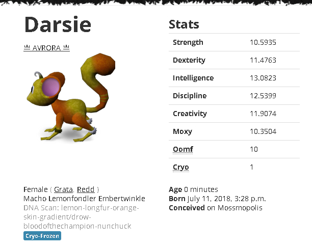 Mossm Cryo Pod - Darsie