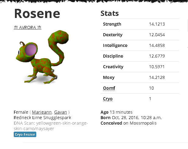 Mossm Cryo Pod - Rosene