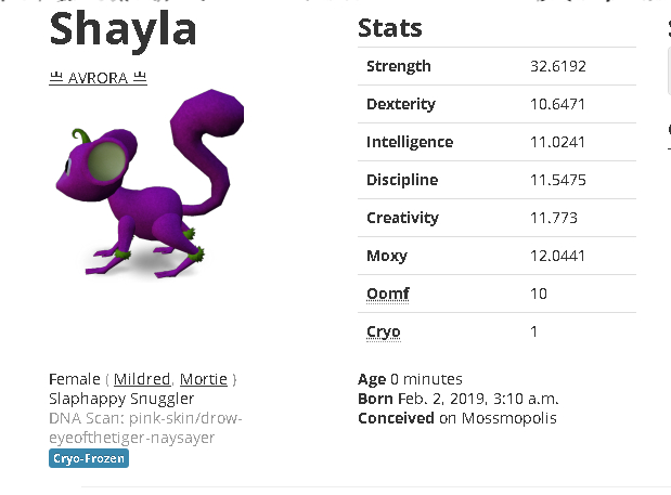 Mossm Cryo Pod - Shayla