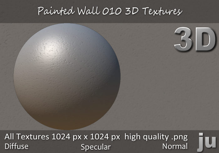 JU Painted Wall 010 3D Textures Full Perm