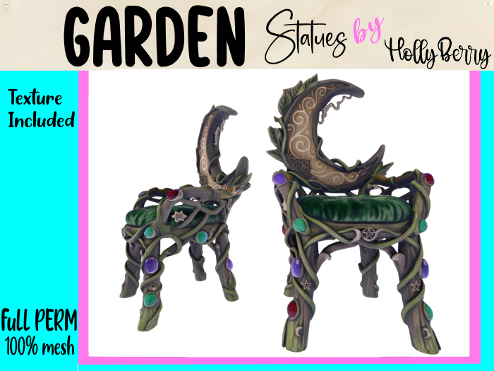 HB: Moon Stone Wiccan Chair FuLL PERM