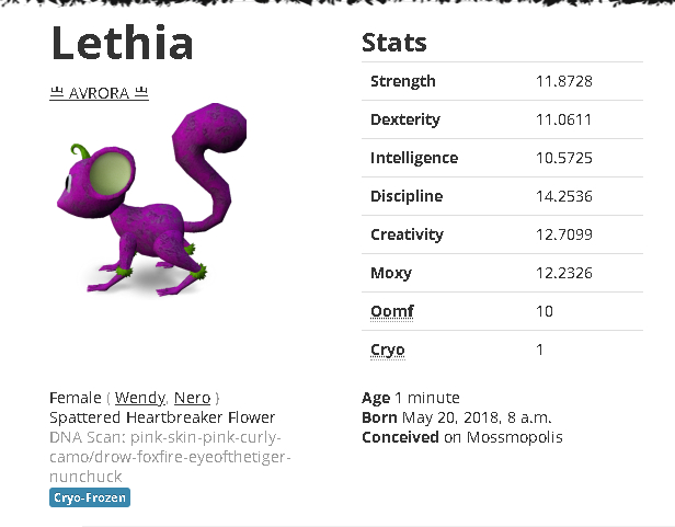 Mossm Cryo Pod - Lethia