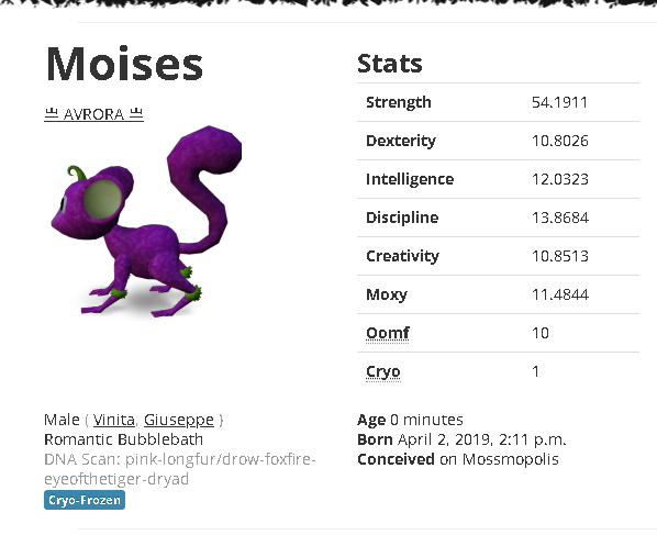 Mossm Cryo Pod - Moises