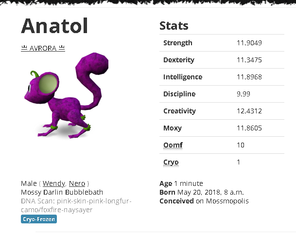 Mossm Cryo Pod - Anatol