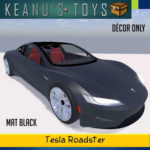 Tesla Roadster Display Décor Fat Pack